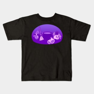 Witch Props (Purple) Kids T-Shirt